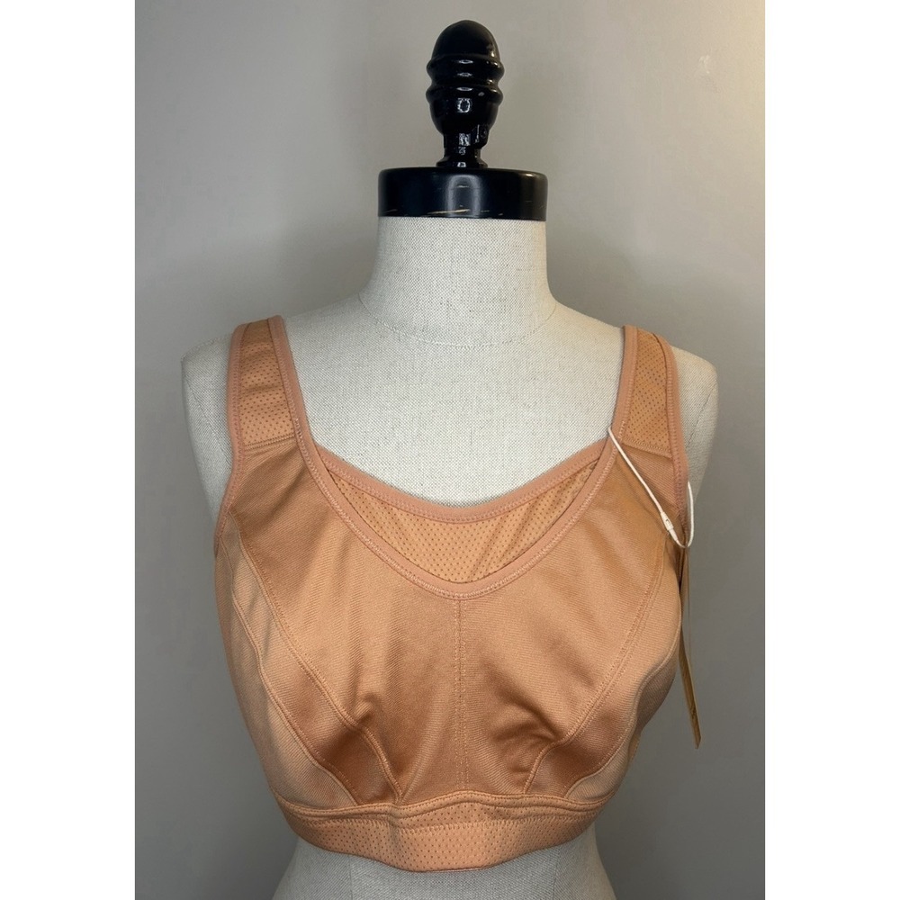 Wingslove Orange Wireless Bra Tagless Polyester Nylon Spandex Womens 36DDD